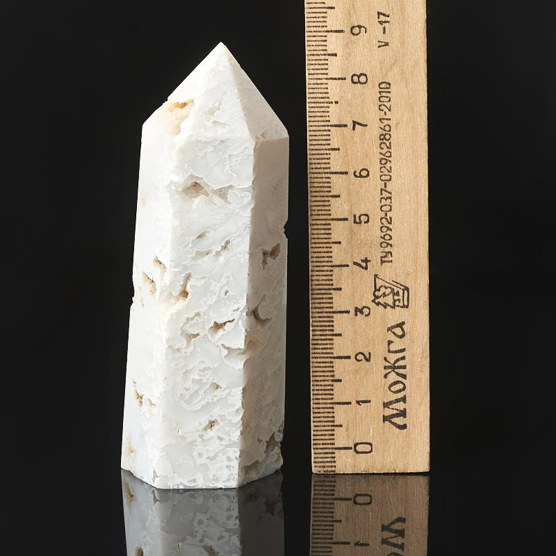 Кристалл агат белый Бразилия (ограненный) M (7-12 см)