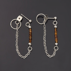 Серьги турмалин Бразилия (биж. сплав, сталь хир.) пуссеты огранка