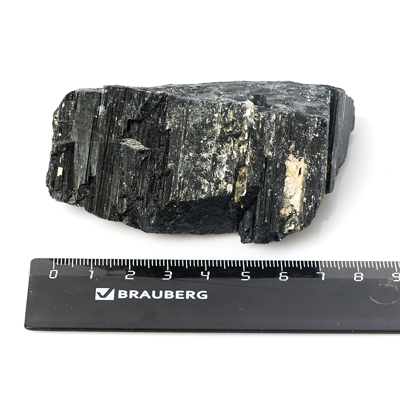 Кристалл турмалин черный (шерл) Бразилия M (7-12 см) (1 шт)