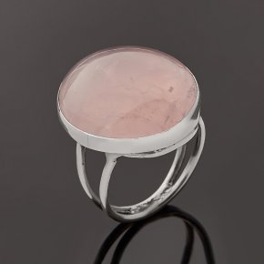 Кольцо розовый кварц Намибия (серебро 925 пр.) размер 18,5