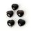 Сердечко агат черный Бразилия 2 см