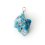 Кулон апатит синий Бразилия (биж. сплав) 3-4 см