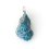 Кулон апатит синий Бразилия (биж. сплав) 3-4 см