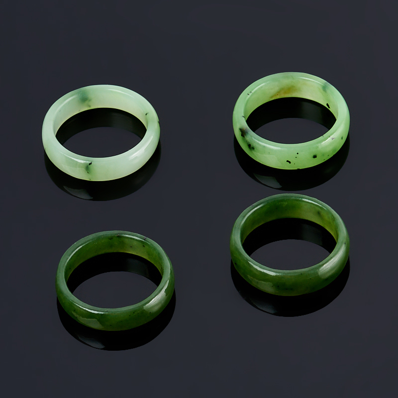 Кольцо нефрит зеленый Россия (цельное) размер 20