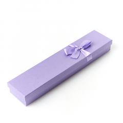 Подарочная упаковка (картон) под браслет/бусы/цепь (футляр) (фиолетовый) 200х25х25 мм