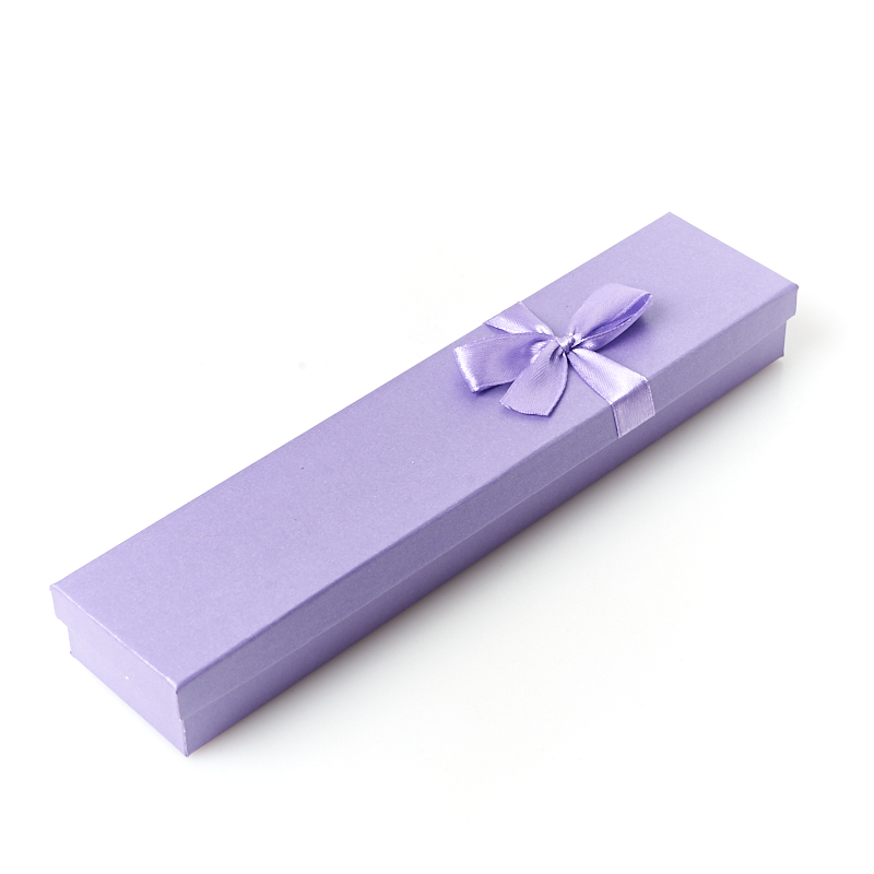 Подарочная упаковка под браслет/цепь (футляр) (фиолетовый) 200х45х25 мм