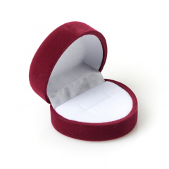 Подарочная упаковка (текстиль) под кольцо/серьги (футляр) (бордовый) 50х45х30 мм