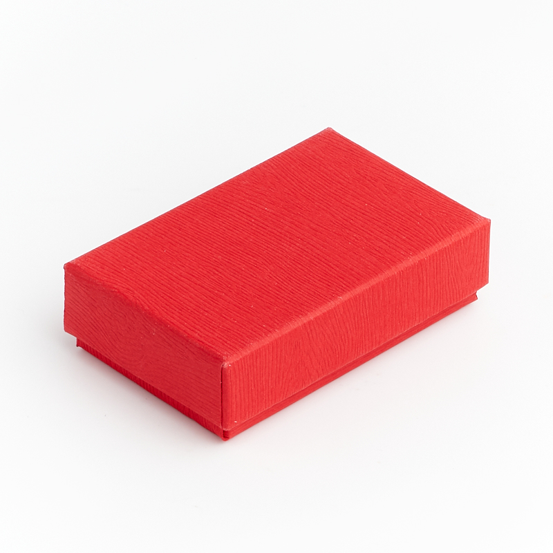Подарочная упаковка (картон) под комплект (цепь, кольцо, серьги) (коробка) (красный) 80х50х20 мм