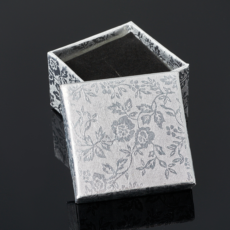 Подарочная упаковка (картон) под кольцо/серьги (коробка) (серый) 45х45х30 мм