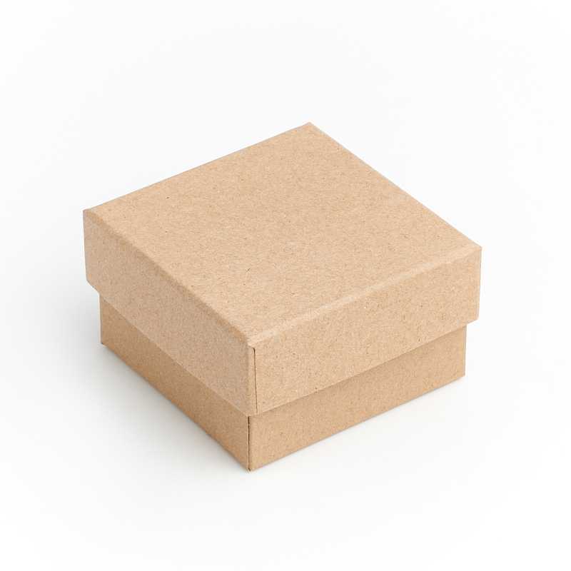 Подарочная упаковка (картон) универсальная (коробка) (бежевый) 75х75х45 мм