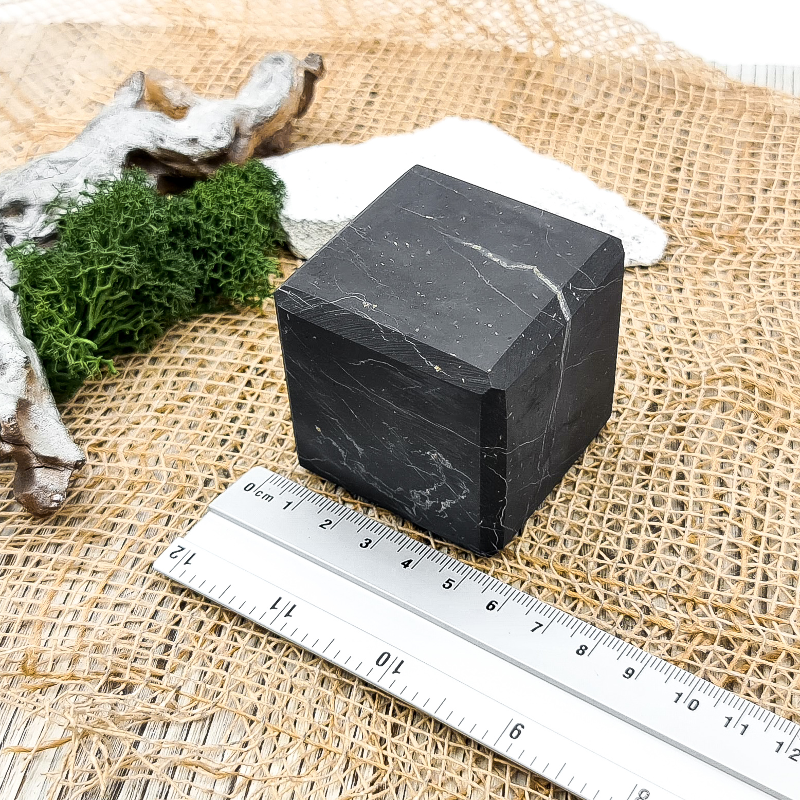 Куб шунгит шлифованный Россия 5 см