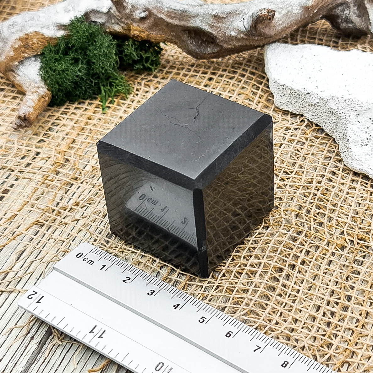 Куб шунгит полированный Россия 5 см