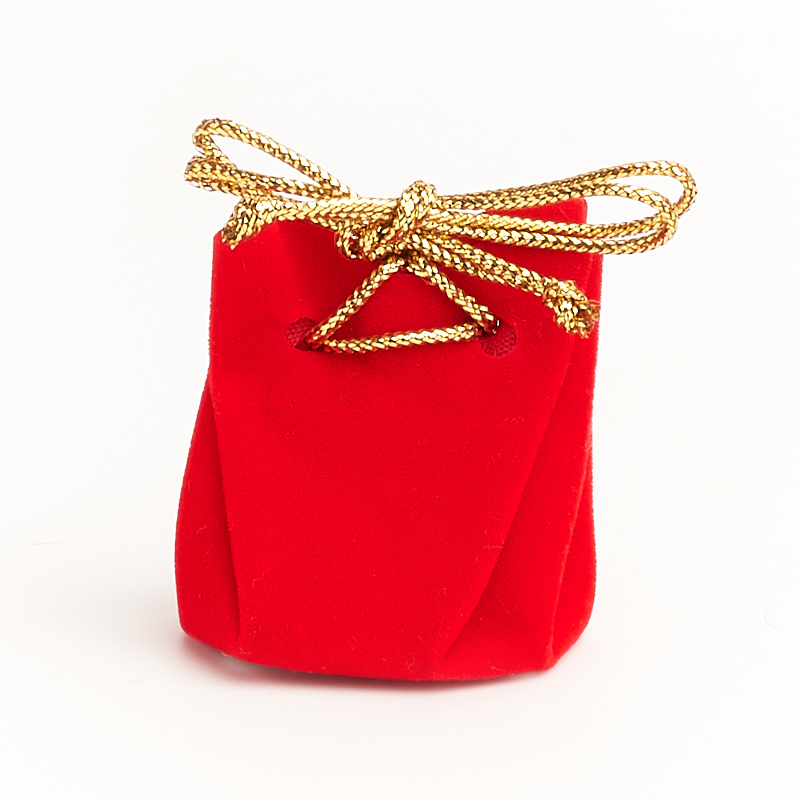 Подарочная упаковка (текстиль) универсальная (мешочек объемный) (красный) 40х35х35 мм