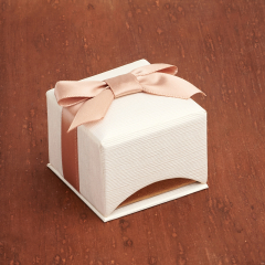 Подарочная упаковка (картон, текстиль) под кольцо/серьги (коробка) (микс) 50х50х45 мм