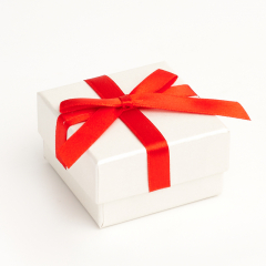 Подарочная упаковка (картон, текстиль) под комплект (кольцо, серьги, кулон) (коробка) (микс) 55х55х35 мм