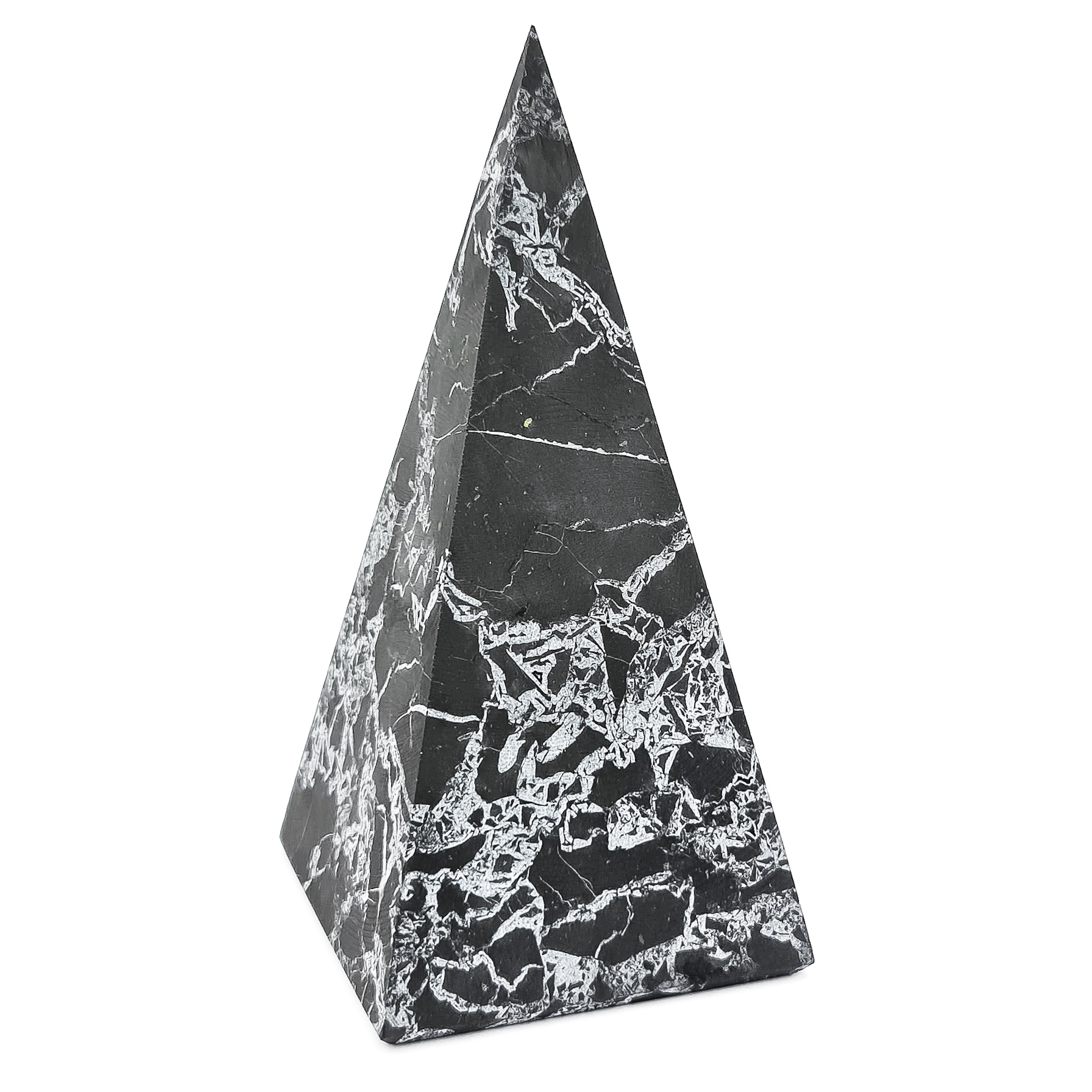 Пирамида Голода шунгит с кварцем Россия (Максовский карьер) 7 см