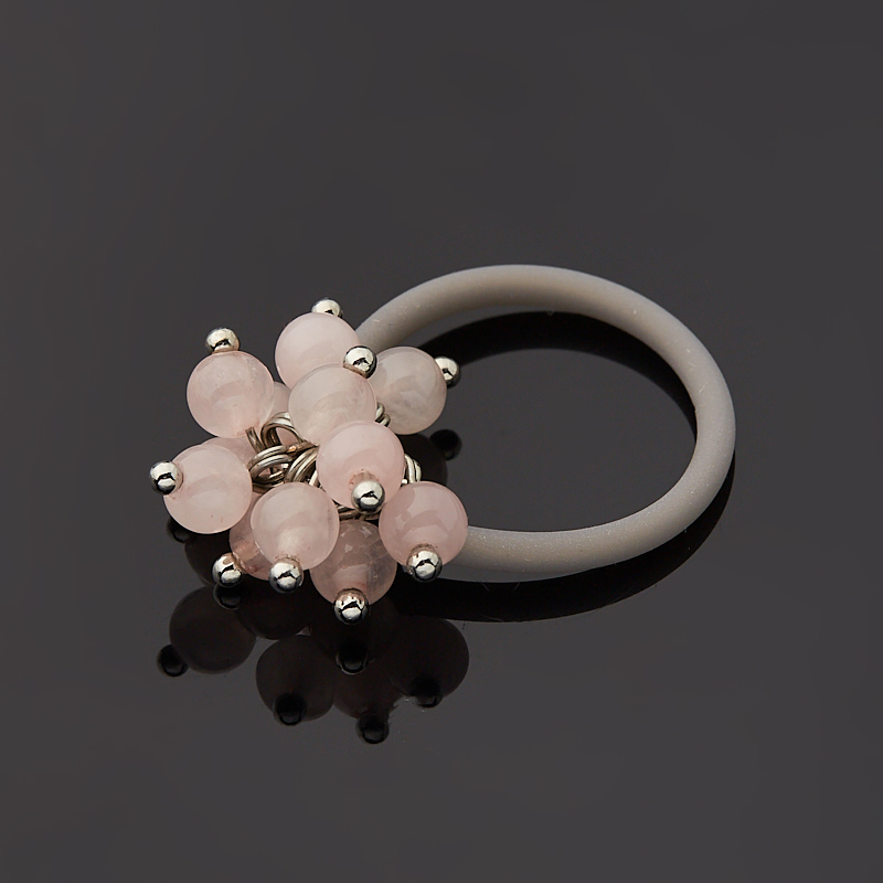 Кольцо розовый кварц Бразилия (биж. сплав, сталь хир.) размер 17,5