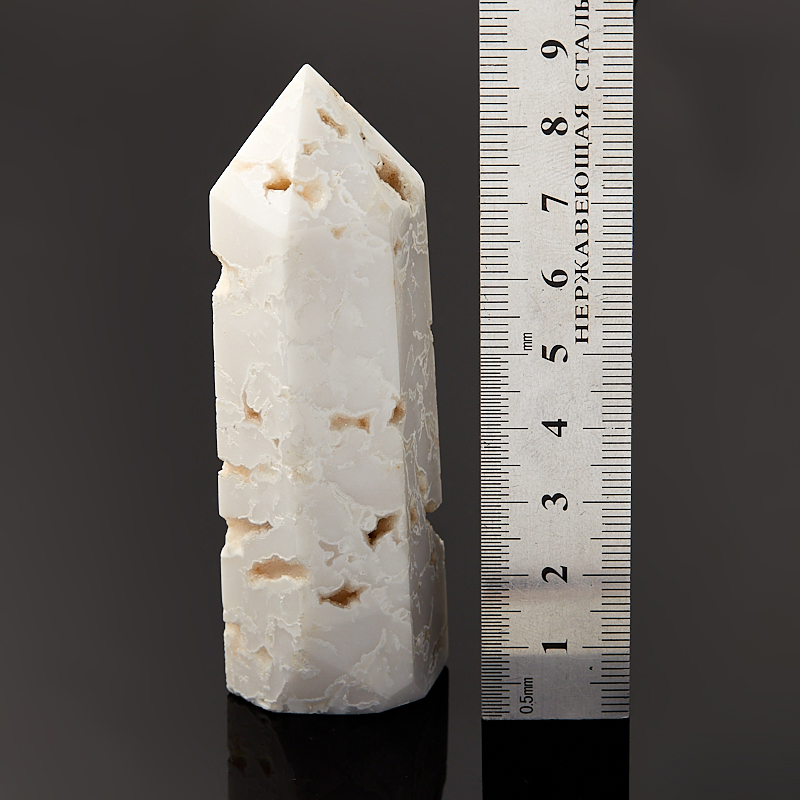 Кристалл агат белый Бразилия (ограненный) M (7-12 см)