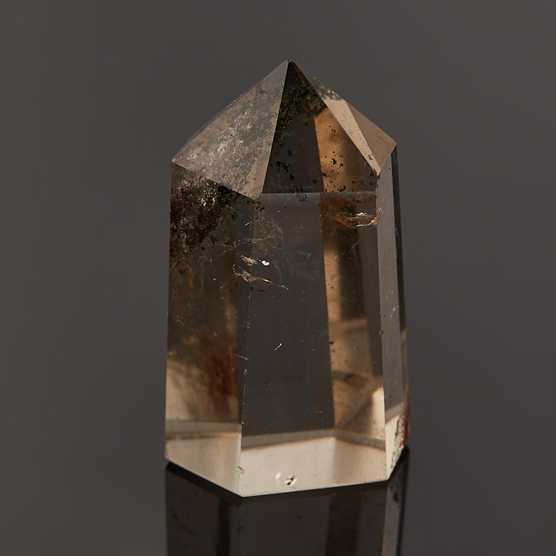 Кристалл кварц с хлоритом Бразилия (ограненный) XS (3-4 см)
