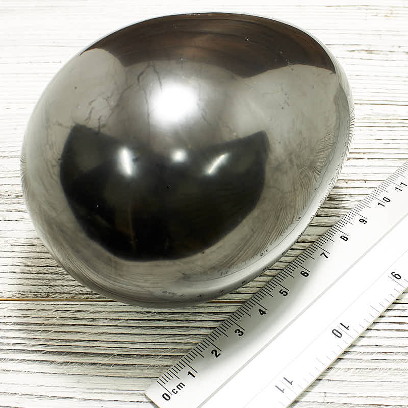 Яйцо шунгит полированный Россия 10 см