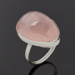 Кольцо розовый кварц Намибия размер 18