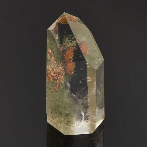 Кристалл кварц с хлоритом Бразилия (ограненный) M (7-12 см)