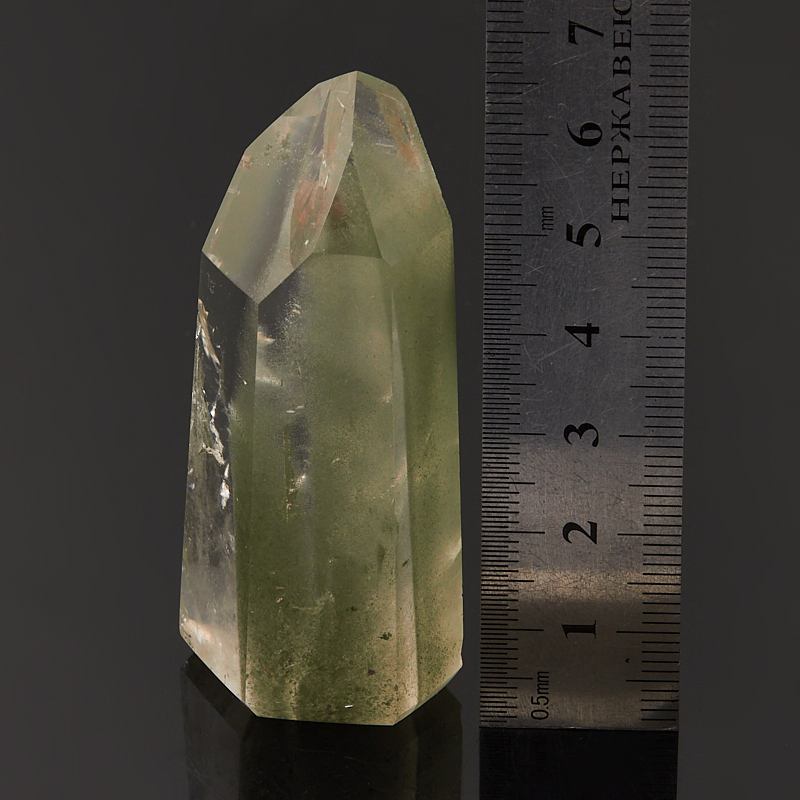 Кристалл кварц с хлоритом Бразилия (ограненный) S (4-7 см)