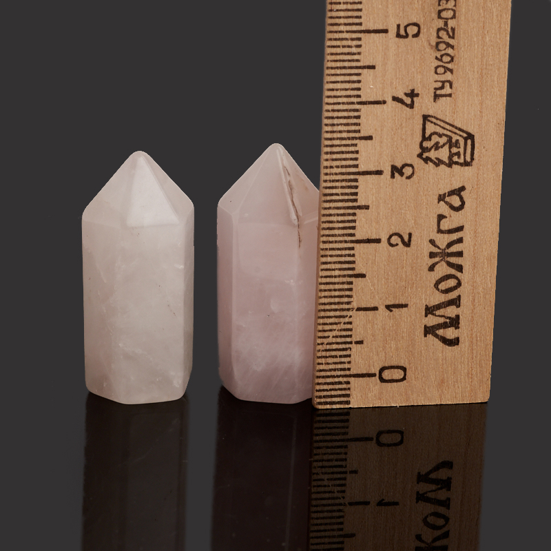 Кристалл розовый кварц Бразилия (ограненный) XS (3-4 см) (1 шт)
