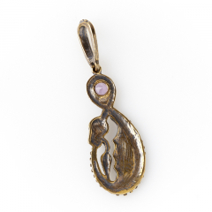 Кулон аметист Намибия (бронза) огранка 5 см