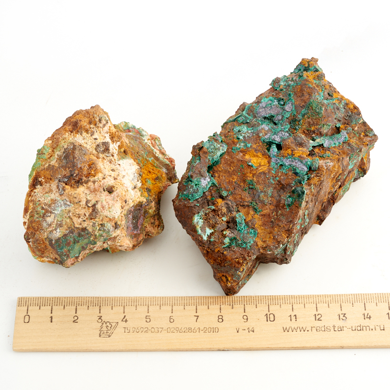 Образец микс малахит, медь самородная M (7-12&nbsp;см) (1&nbsp;шт)