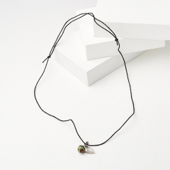 Кулон хризоколла Конго (биж. сплав, текстиль) 2,5 см