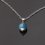 Кулон апатит синий Бразилия (биж. сплав, сталь хир.) 2 см