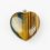 Кулон тигрово-соколиный глаз ЮАР (биж. сплав) сердечко 3,5-4 см