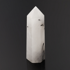 Кристалл кварц с турмалином Бразилия 7-9 см (ограненный) (1 шт)