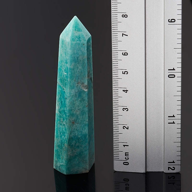 Кристалл амазонит Перу (ограненный) M (7-12 см)