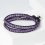 Браслет аметист Бразилия (биж. сплав, кожа натур.) Чан Лу чокер 4 мм 16 см (регулируемый)