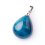 Кулон апатит синий Бразилия (биж. сплав) капля 3 см