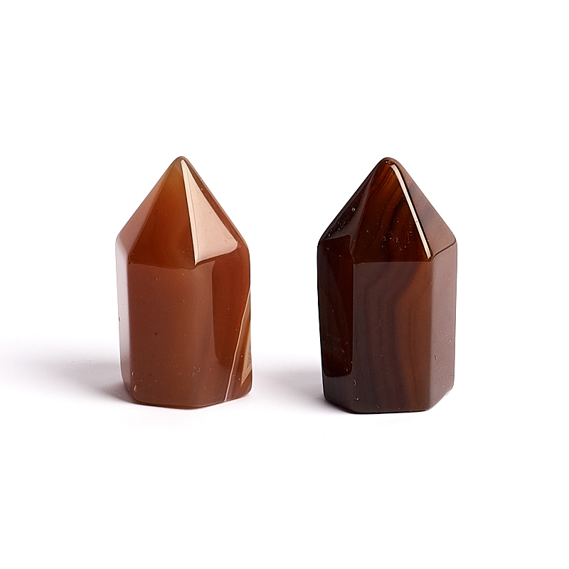 Кристалл агат коричневый Бразилия (ограненный) (2,5-3 см) (1 шт)