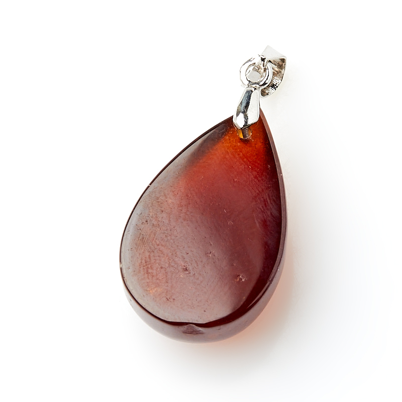 Кулон гранат спессартин Нигерия (биж. сплав) капля 3 см