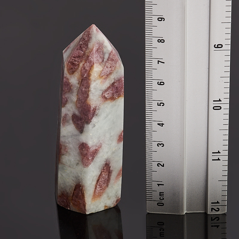 Кристалл турмалин розовый (рубеллит) Бразилия (ограненный) M (7-12 см)