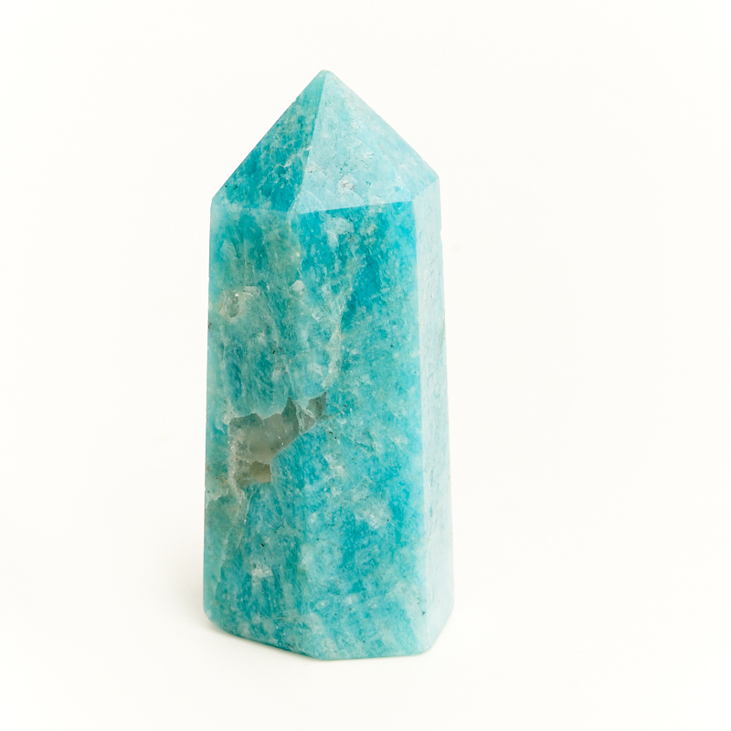 Кристалл амазонит Перу (ограненный) S (4-7 см)