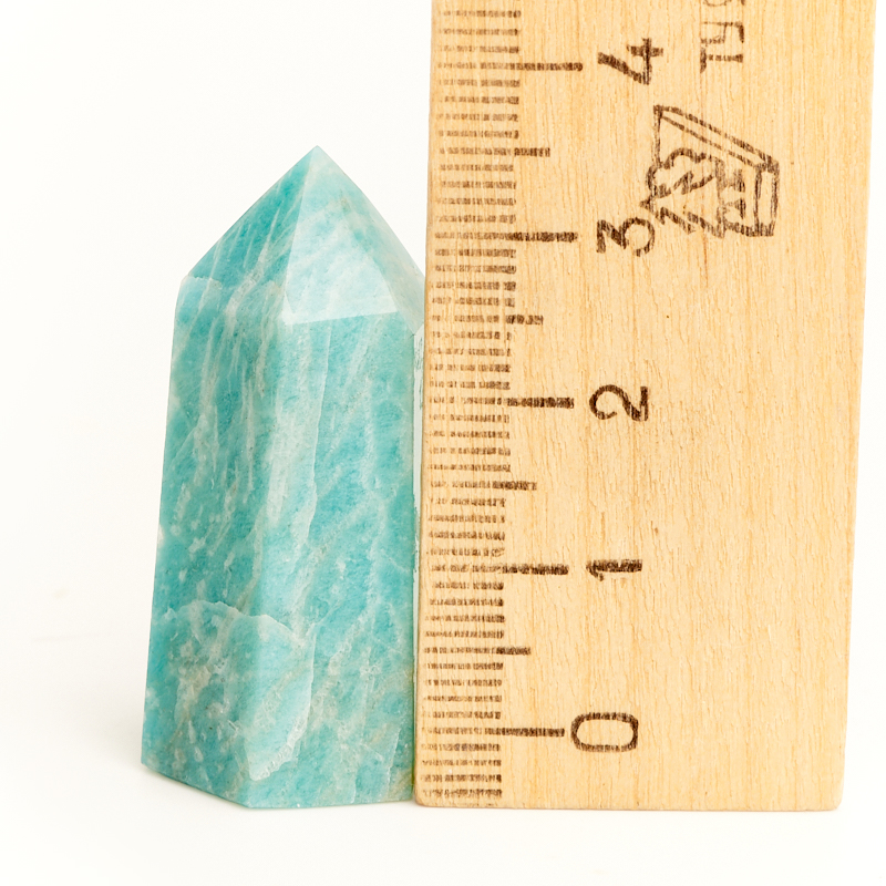 Кристалл амазонит Перу (ограненный) XS (3-4 см)