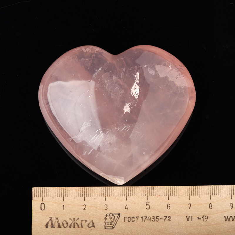 Сердечко розовый кварц Мадагаскар 7-7,5 см