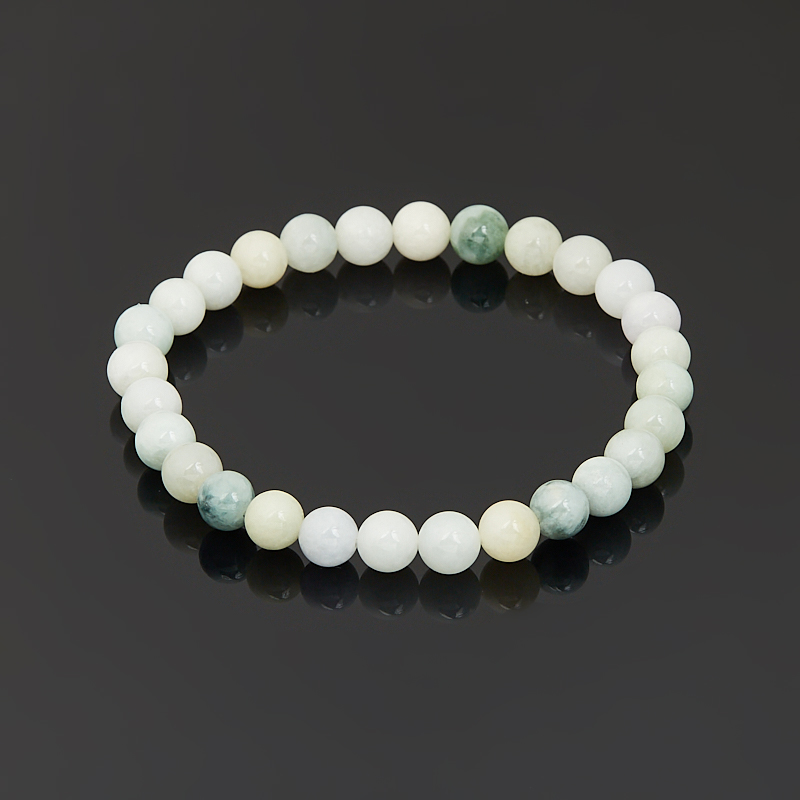 Браслет жадеит Мьянма 6 мм 17 см