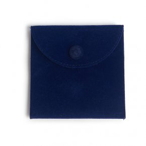 Подарочная упаковка универсальная (текстиль) (конверт) (синий) 95х95х10 мм