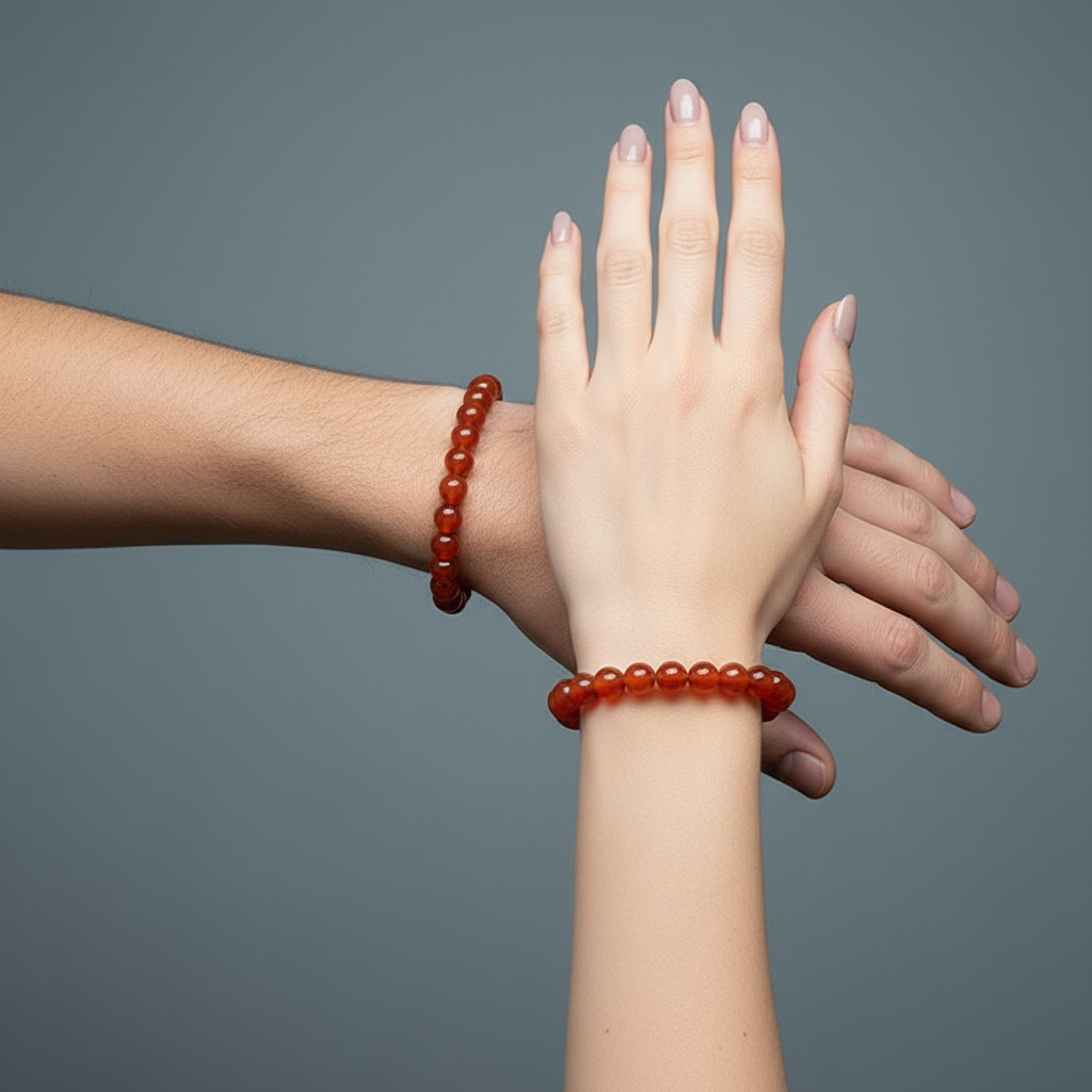 Браслет сердолик Ботсвана 10 мм 17 см