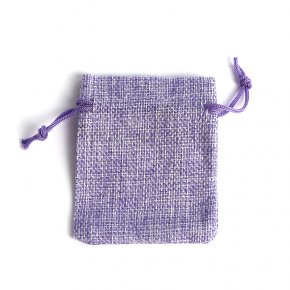 Подарочная упаковка (текстиль) универсальная (мешочек плоский) (фиолетовый) 90х70 мм
