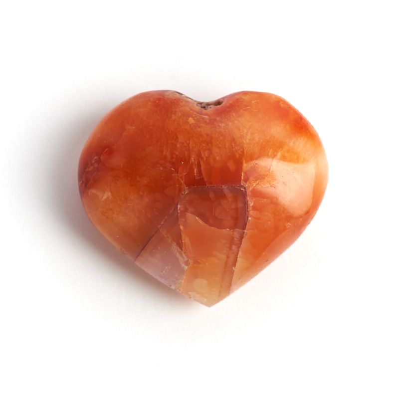 Сердечко агат абрикосовый Мадагаскар 2,5-3 см