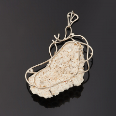 Кулон коралл белый Индонезия (нейзильбер) 9,5 см