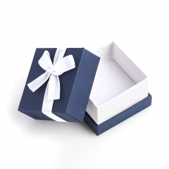 Подарочная упаковка (картон, текстиль) под комплект (кольцо, серьги, кулон) (коробка) (микс) 65х65х50 мм